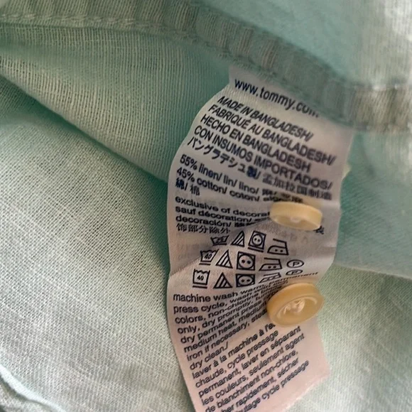 Tommy Hilfiger linen and cotton blend button down - Picture 4 of 5